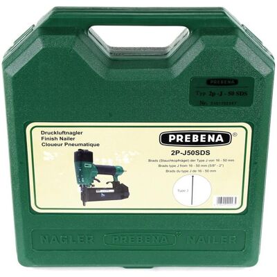 Prebena, Zubehör Druckluftwerkzeug, 2P-J50SDS Luftdruck Druckluftnagler 5-7 bar im Transportkoffer + 5000x Stauchkopfnägel Brads Prebena, Zubehör Druckluftwerkzeug, 2P-J50SDS Luftdruck Druckluftnagler 5-7 bar im Transportkoffer + 5000x Stauchkopfnägel Brads