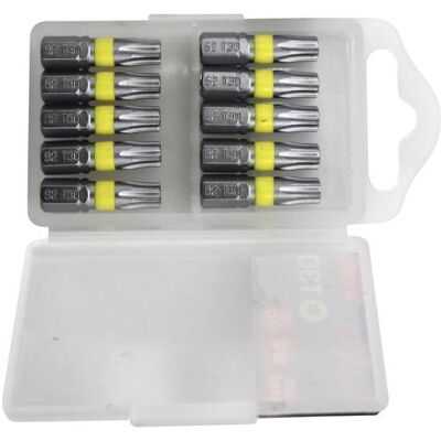 Boxer, Bits, TORX 30 bitssaet gul 10 stk. Boxer, Bits, TORX 30 bitssaet gul 10 stk.