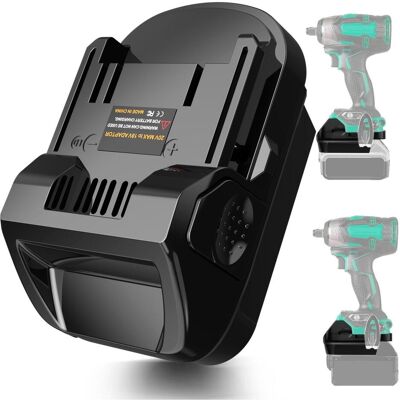 LKD, Werkzeugakku + Ladegerät, Akku-Adapter - DeWalt/Milwaukee für Hitachi Elektrowerkzeuge (18 V) LKD, Werkzeugakku + Ladegerät, Akku-Adapter - DeWalt/Milwaukee für Hitachi Elektrowerkzeuge (18 V)