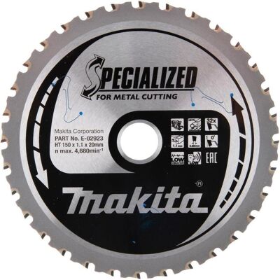Makita, Sägeblatt, E-02923 TCT-Säge 150X1.1X20mm 0° T32 SPEZIELL für die Metallzerspanung Makita, Sägeblatt, E-02923 TCT-Säge 150X1.1X20mm 0° T32 SPEZIELL für die Metallzerspanung