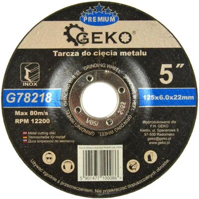 GEKO, Schleifmittel, Schruppscheibe für Metall, 125x6mm GEKO, Schleifmittel, Schruppscheibe für Metall, 125x6mm
