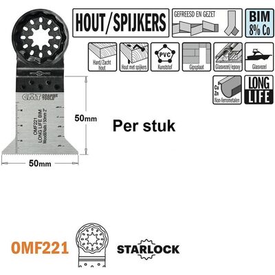 CMT - OMF221-X1 - 50x50mm - Bimetall - Sägeblatt CMT - OMF221-X1 - 50x50mm - Bimetall - Sägeblatt
