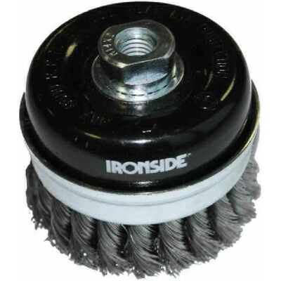 Ironside, Schleifmittel, 243005 Topfbürste 65mm M14 0,5mm gezopft, für Winkelschleifer Ironside, Schleifmittel, 243005 Topfbürste 65mm M14 0,5mm gezopft, für Winkelschleifer