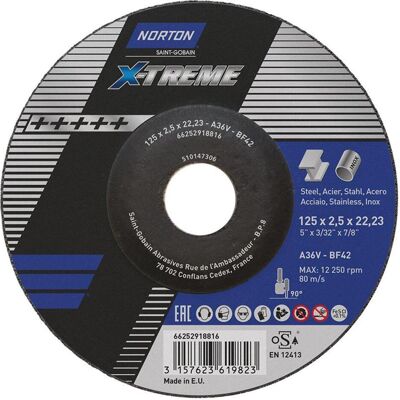 Norton X-Treme 125 x 2,5 T42 Trennscheibe Norton X-Treme 125 x 2,5 T42 Trennscheibe