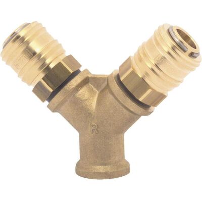 Elmag - Messing 2-Fach-Verteiler Elmag - Messing 2-Fach-Verteiler