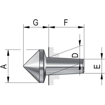 Röhm, Drehmaschine, Auswechselbare Einsätze für mitlaufende Zentrierspitzen, Grösse 102, 90° Röhm, Drehmaschine, Auswechselbare Einsätze für mitlaufende Zentrierspitzen, Grösse 102, 90°