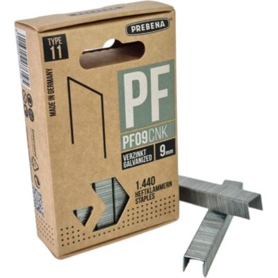 Prebena, Tackerklammern + Tackernägel, PF09CNK-K Klammern Heftklammern Typ PF 1440 Stück 9 mm verzinkt Prebena, Tackerklammern + Tackernägel, PF09CNK-K Klammern Heftklammern Typ PF 1440 Stück 9 mm verzinkt