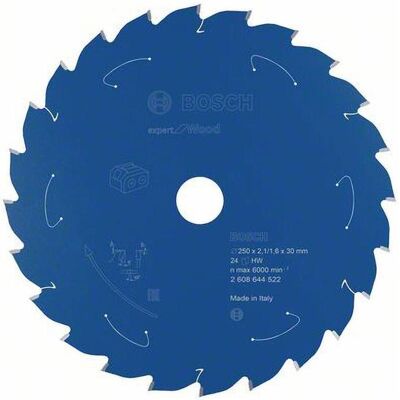Bosch Professional Zubehör, Sägeblatt, Kreissägeblatt für Akkusägen Expert for Wood, 254 x 2,1/1,6 x 30, 24 Zähne Bosch Professional Zubehör, Sägeblatt, Kreissägeblatt für Akkusägen Expert for Wood, 254 x 2,1/1,6 x 30, 24 Zähne
