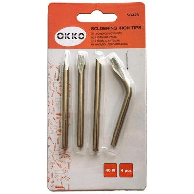 Okko, Lötgerät, Soldering Iron Tips 4pcs Set.40w (Lötkolben) Okko, Lötgerät, Soldering Iron Tips 4pcs Set.40w (Lötkolben)