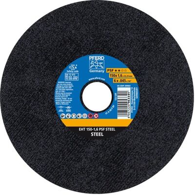 Pferd, Sägeblatt, Trennscheibe PSF STEEL D150x1,6mm gerade Stahl Bohrung 22,23 mm Pferd, Sägeblatt, Trennscheibe PSF STEEL D150x1,6mm gerade Stahl Bohrung 22,23 mm