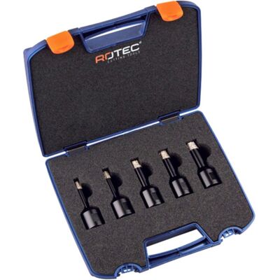 Rotec, Bohrereinsatz, Diamanttrockenbohrer-Set 5-teilig (10, 12, 14 mm, 6, 8) Rotec, Bohrereinsatz, Diamanttrockenbohrer-Set 5-teilig (10, 12, 14 mm, 6, 8)