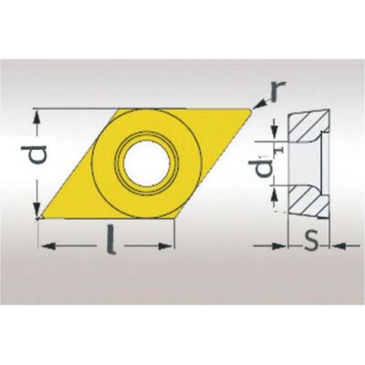 Optimum, Zubehör Maschine, HM-Ersatzwendeplatten ISO DCMT070204 Optimum, Zubehör Maschine, HM-Ersatzwendeplatten ISO DCMT070204