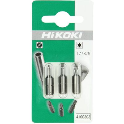Hikoki, Bits, Zubehör 4100303 Bits 1/4" Torx T7 / T8 / T9- 25mm Hikoki, Bits, Zubehör 4100303 Bits 1/4" Torx T7 / T8 / T9- 25mm