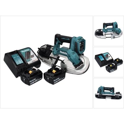 Makita, Dekupiersäge + Bandsäge, DPB 183 RG Akku Bandsäge 18 V 66 mm Brushless + 2x Akku 6,0 Ah + Ladegerät (Bandsäge) Makita, Dekupiersäge + Bandsäge, DPB 183 RG Akku Bandsäge 18 V 66 mm Brushless + 2x Akku 6,0 Ah + Ladegerät (Bandsäge)