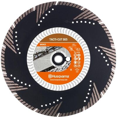 Husqvarna Sägeblatt, 579 8165-30 Tacti-Cut S65 Abrasive Diamanttrennscheibe 400 x 25,4/20 mm Nass und Trocken Husqvarna Sägeblatt, 579 8165-30 Tacti-Cut S65 Abrasive Diamanttrennscheibe 400 x 25,4/20 mm Nass und Trocken