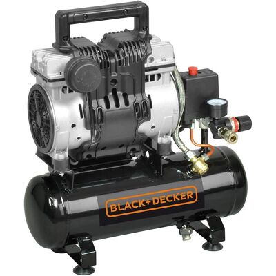 Black & Decker Kompressor, BLACK&DECKER SPRĘŻARKA BEZOLEJ. 6L /1KM/ 8BAR /0,75KW / BARDZO CICHY (6 l, 8 Bar) Black & Decker Kompressor, BLACK&DECKER SPRĘŻARKA BEZOLEJ. 6L /1KM/ 8BAR /0,75KW / BARDZO CICHY (6 l, 8 Bar)