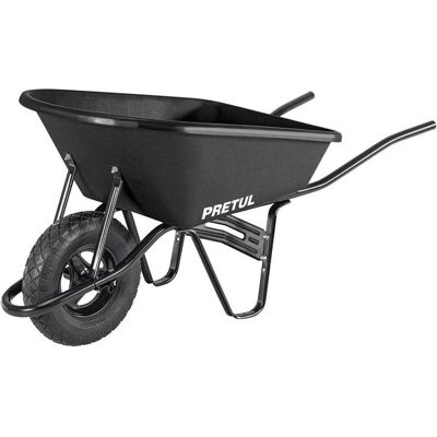 Truper, Schubkarre, Gartenschubkarre mit Kunststoffwanne und Noppenreifen 95L Pretul Truper, Schubkarre, Gartenschubkarre mit Kunststoffwanne und Noppenreifen 95L Pretul
