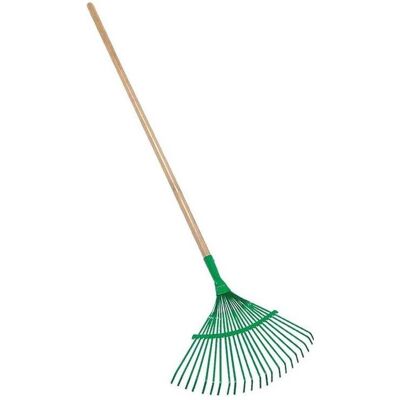 Rechen, FAN-SHAPED RAKE HG118W 22T WITH WOODEN Rechen, FAN-SHAPED RAKE HG118W 22T WITH WOODEN