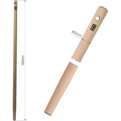 Koma Tools, Schneeschaufel, Eukalyptusholzstiel für Spachtel / Schaufel, amp1200, ø3,5 cm x 120 cm Koma Tools, Schneeschaufel, Eukalyptusholzstiel für Spachtel / Schaufel, amp1200, ø3,5 cm x 120 cm