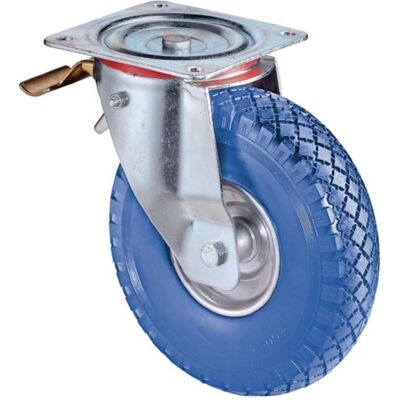 BS Rollen, Möbelrollen, Lenkrolle mit Totalfeststeller Rad-Ø 260 mm Tragfähigkeit 160 kg mit Anschraubplatte Rollenlager... BS Rollen, Möbelrollen, Lenkrolle mit Totalfeststeller Rad-Ø 260 mm Tragfähigkeit 160 kg mit Anschraubplatte Rollenlager...