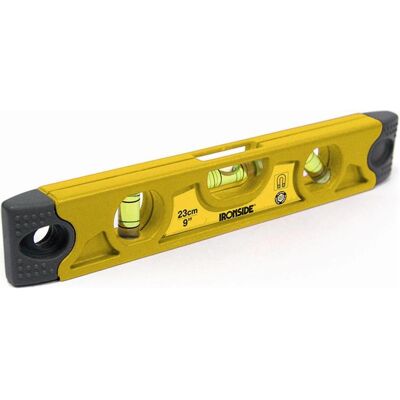 Ironside, Wasserwaage, Torpedo Wasserwaage 23 cm, 3 Libellen, mit Magnetfuss und Gummi-Endkappen (23 cm) Ironside, Wasserwaage, Torpedo Wasserwaage 23 cm, 3 Libellen, mit Magnetfuss und Gummi-Endkappen (23 cm)