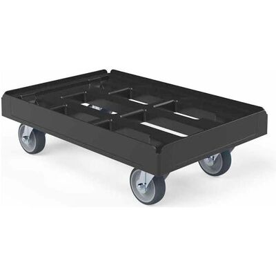 eurokraft basic, Transportwagen, Transportroller, schwarz (300 kg) eurokraft basic, Transportwagen, Transportroller, schwarz (300 kg)