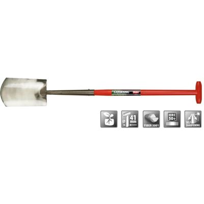 Polet, Spaten + Schaufel, 101018E Profi-Schwanenhalsspaten ZH 280/150/160 T-ST 75CM Polet, Spaten + Schaufel, 101018E Profi-Schwanenhalsspaten ZH 280/150/160 T-ST 75CM