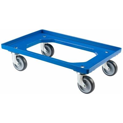 BS Rollen, Transportwagen, Transportroller blau f.Kisten 600x400mm LF612x417mm TK 250kg ther.Gummi (250 kg) BS Rollen, Transportwagen, Transportroller blau f.Kisten 600x400mm LF612x417mm TK 250kg ther.Gummi (250 kg)