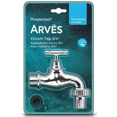 Arves, Zubehör Bewässerung, Hahn Chrom Regentonne Arves, Zubehör Bewässerung, Hahn Chrom Regentonne