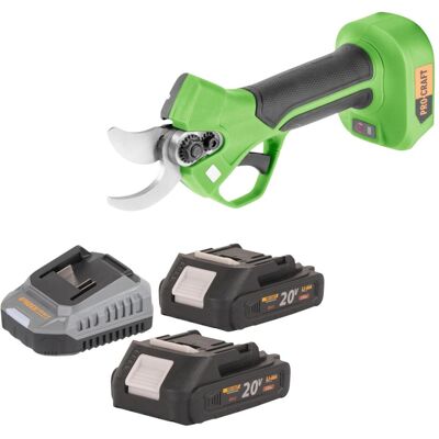 Procraft, Gartenschere, ES22Libb Akku Astschere 20 V 25 mm Brushless + 2x Akku 2,0 Ah + Ladegerät Procraft, Gartenschere, ES22Libb Akku Astschere 20 V 25 mm Brushless + 2x Akku 2,0 Ah + Ladegerät