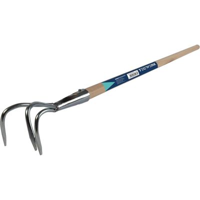 Tecwerk, Gartenhandwerkzeug, Grubber 75 mm 3 Zinken Stahl / Holz Tecwerk, Gartenhandwerkzeug, Grubber 75 mm 3 Zinken Stahl / Holz