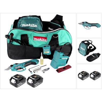 Makita, Gartenschere, DUP 361 G Akku Rebschere Astschere 36 V ( 2x 18 V ) + 2x Akku 6,0 Ah + Tasche - ohne Ladegerä Makita, Gartenschere, DUP 361 G Akku Rebschere Astschere 36 V ( 2x 18 V ) + 2x Akku 6,0 Ah + Tasche - ohne Ladegerä