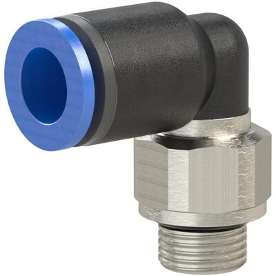 Riegler, Schlauchanschluss + Schlauchverbinder, 109268-125.014-10 L-Steckverschraubung »Blaue Serie«, drehbar, G 1/4 aussen, Ø 10 mm, 1Stk (10 mm) Riegler, Schlauchanschluss + Schlauchverbinder, 109268-125.014-10 L-Steckverschraubung »Blaue Serie«, drehbar, G 1/4 aussen, Ø 10 mm, 1Stk (10 mm)