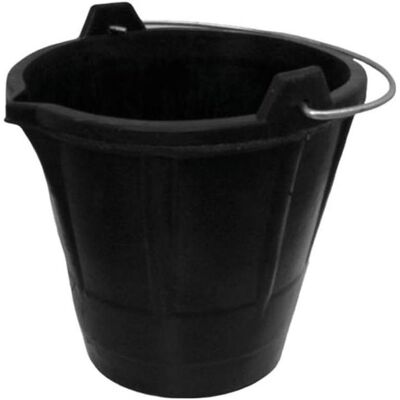 Velleman Schubkarre, - MÖRTELEIMER - 12 L - GUMMI - MIT AUSGUSS Velleman Schubkarre, - MÖRTELEIMER - 12 L - GUMMI - MIT AUSGUSS