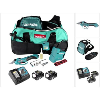 Makita, Gartenschere, DUP 361 RM Akku Rebschere Astschere 36 V ( 2x 18 V ) + 2x Akku 4,0 Ah + Ladegerät + Tasche Makita, Gartenschere, DUP 361 RM Akku Rebschere Astschere 36 V ( 2x 18 V ) + 2x Akku 4,0 Ah + Ladegerät + Tasche