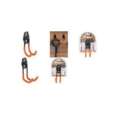 Bradas, Werkzeugwand, Werkzeughalter, gebogen, Länge: 105 mm aus hochwertigem Stahl mit PVC-Beschichtung in orange Bradas, Werkzeugwand, Werkzeughalter, gebogen, Länge: 105 mm aus hochwertigem Stahl mit PVC-Beschichtung in orange