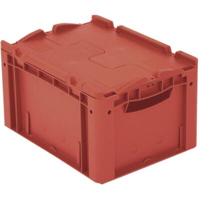 Bito, Lagerbehälter, Euro-Stapelbeh älter L400xB300xH220mm m.Klappdeckel PP rot Bito, Lagerbehälter, Euro-Stapelbeh älter L400xB300xH220mm m.Klappdeckel PP rot