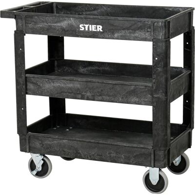 Stier, Transportwagen, Kunststoff-Vielzweckwagen mit 3 Etagen 250kg LxBxH 870x430x850mm (250 kg, 3) Stier, Transportwagen, Kunststoff-Vielzweckwagen mit 3 Etagen 250kg LxBxH 870x430x850mm (250 kg, 3)