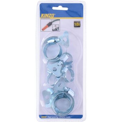 Kinzo, Schlauchanschluss + Schlauchverbinder, Hose clampset ass 10pcs (Schlauchschelle) Kinzo, Schlauchanschluss + Schlauchverbinder, Hose clampset ass 10pcs (Schlauchschelle)