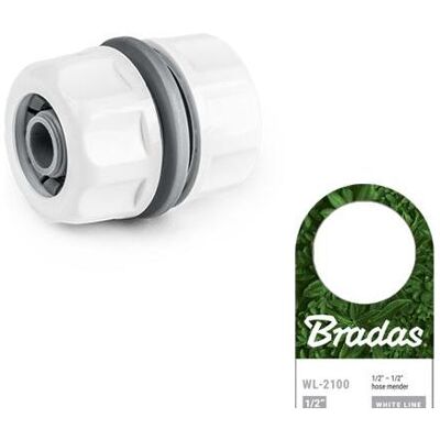 Bradas, Schlauchanschluss + Schlauchverbinder, Schlauchverbinder WHITE LINE, 1/2", weiá (Kupplung) Bradas, Schlauchanschluss + Schlauchverbinder, Schlauchverbinder WHITE LINE, 1/2", weiá (Kupplung)
