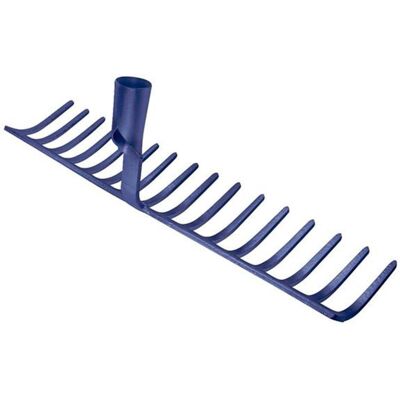 Idealspaten, Rechen, SIEGER-Strassenrechen schwere Ausführung blau ohne Stiel Idealspaten, Rechen, SIEGER-Strassenrechen schwere Ausführung blau ohne Stiel