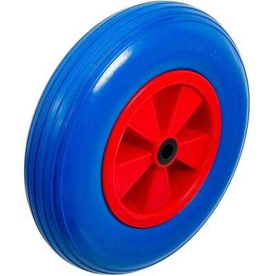 BGS, Zubehör Gartenwerkzeug, Schubkarrenrad, 80656, PU, rot/blau, 400 mm BGS, Zubehör Gartenwerkzeug, Schubkarrenrad, 80656, PU, rot/blau, 400 mm