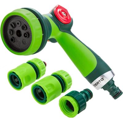 Verto, Gartenbrause, Kit A mit Spritzpistole mit Anschlüssen für 1/2"-Wasserhahnanschluss (15G712) Verto, Gartenbrause, Kit A mit Spritzpistole mit Anschlüssen für 1/2"-Wasserhahnanschluss (15G712)