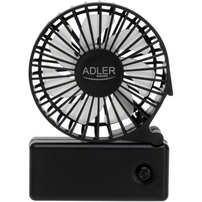 Adler Fan Foldable mini fan AD 7336 Desk fan Black Diameter 6.5 cm Number of speeds 1, Ventilator, Schwarz Adler Fan Foldable mini fan AD 7336 Desk fan Black Diameter 6.5 cm Number of speeds 1, Ventilator, Schwarz