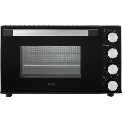 Adler Piekarnik elektryczny 30L Ruszt do pieczenia Rożen, Kleinbackofen, Schwarz Adler Piekarnik elektryczny 30L Ruszt do pieczenia Rożen, Kleinbackofen, Schwarz