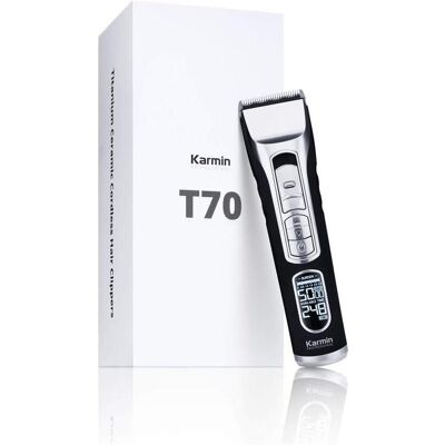 Karmin T70 - Professioneller Haarschneider für Männer - Selbstschärfende keramische Klingen - LCD-Display Karmin T70 - Professioneller Haarschneider für Männer - Selbstschärfende keramische Klingen - LCD-Display