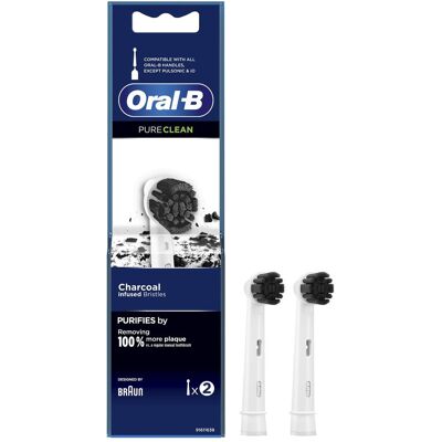 Oral-B, Zahnbürstenkopf, EB20CH-2 Pure Clean Aktivkohle (2x) Oral-B, Zahnbürstenkopf, EB20CH-2 Pure Clean Aktivkohle (2x)