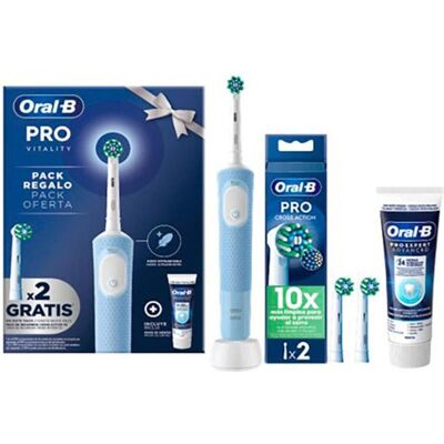 Oral-B, Elektrische Zahnbürste, pro vitality electric toothbrush + 2 refills + advance toothpaste Oral-B, Elektrische Zahnbürste, pro vitality electric toothbrush + 2 refills + advance toothpaste