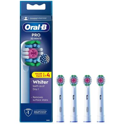 Oral-B Pro 3D X-förmige Borsten & einzigartige Polierschale, 4er-Pack Oral-B Pro 3D X-förmige Borsten & einzigartige Polierschale, 4er-Pack