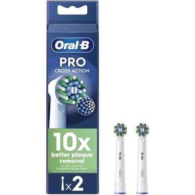 Oral-B, Zahnbürstenkopf, Oral B Cross Action Ersatzköpfe 122 (2x) Oral-B, Zahnbürstenkopf, Oral B Cross Action Ersatzköpfe 122 (2x)